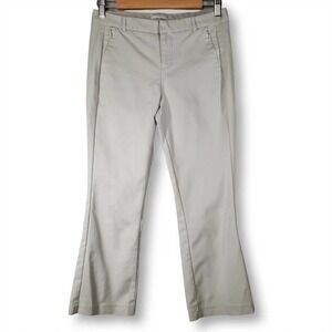 Calvin Klein Flat Front Khaki Trousers Slacks Tan Size 2